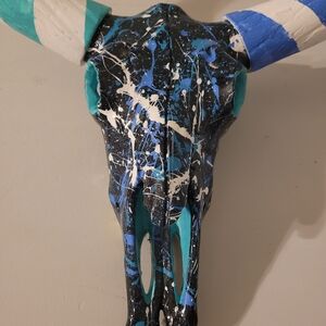 Abstract Painted Skull Wall Art